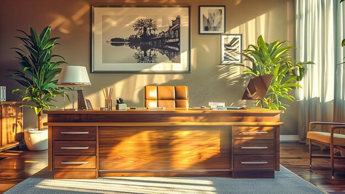 modern feng shui office workspace organization