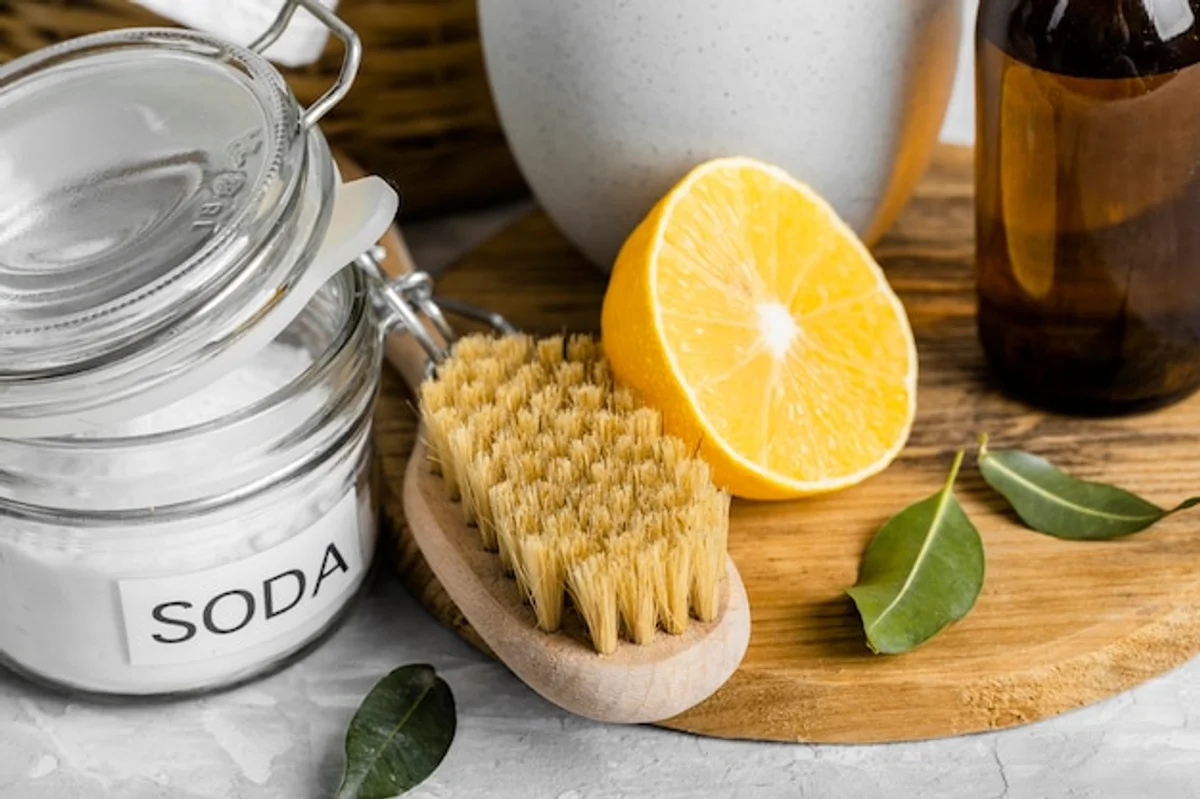 lemon and baking soda cleaning