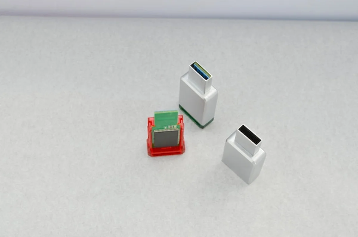 close up old usb stick storage recycling technology reuse