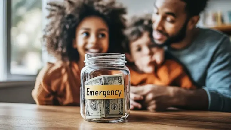 emergency savings happy family security