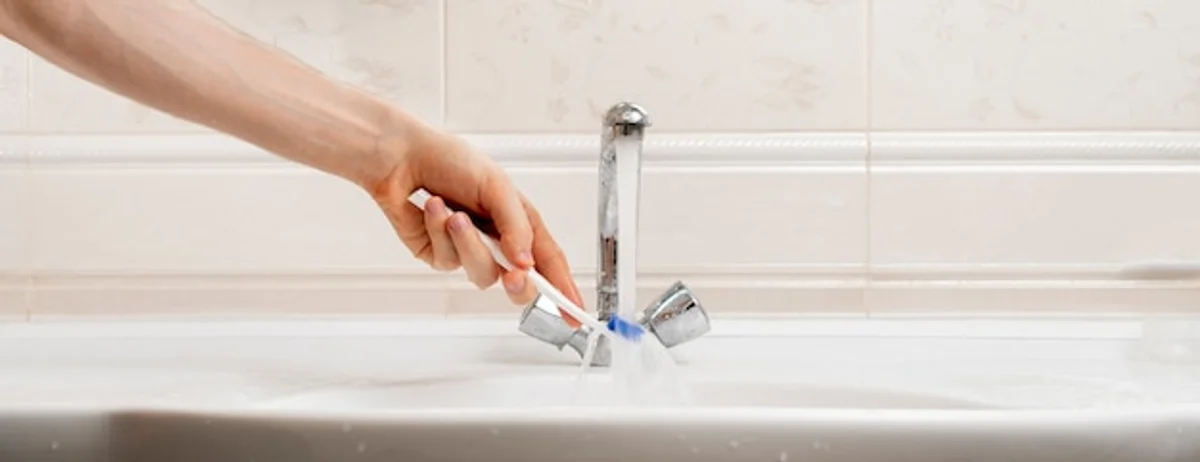 cleaning bathroom details toothbrush home