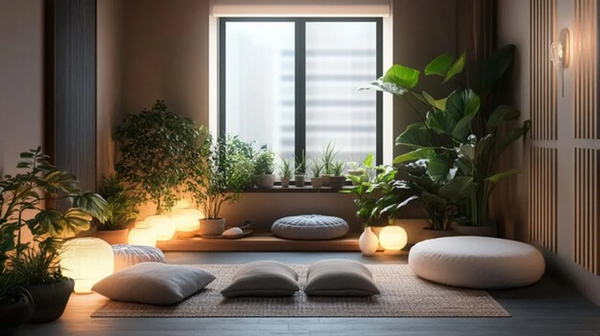 woman relaxing bathroom zen atmosphere plants