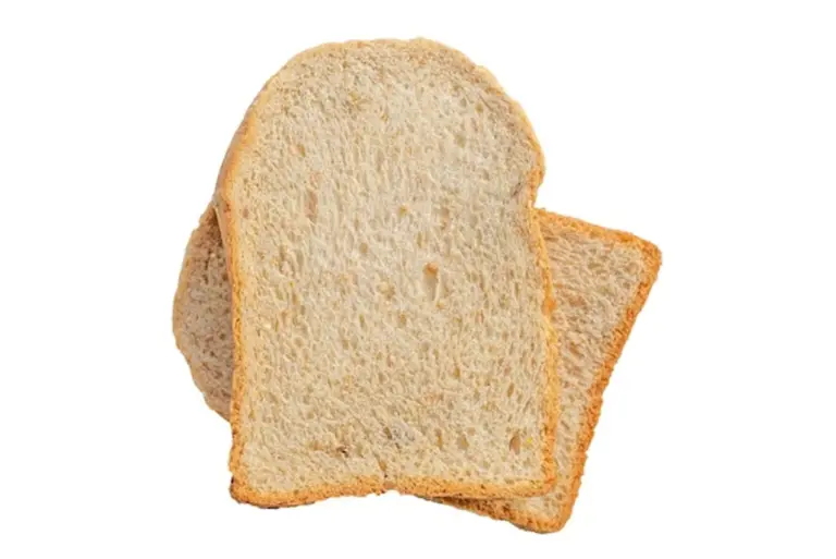 healthy whole grain bread slice versus white bread isolated