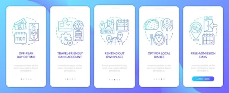 mobile app save money for travel visual