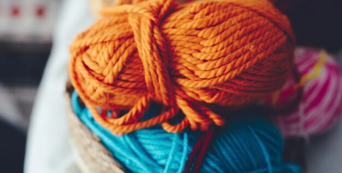 quality wool yarn colorful in basket close up