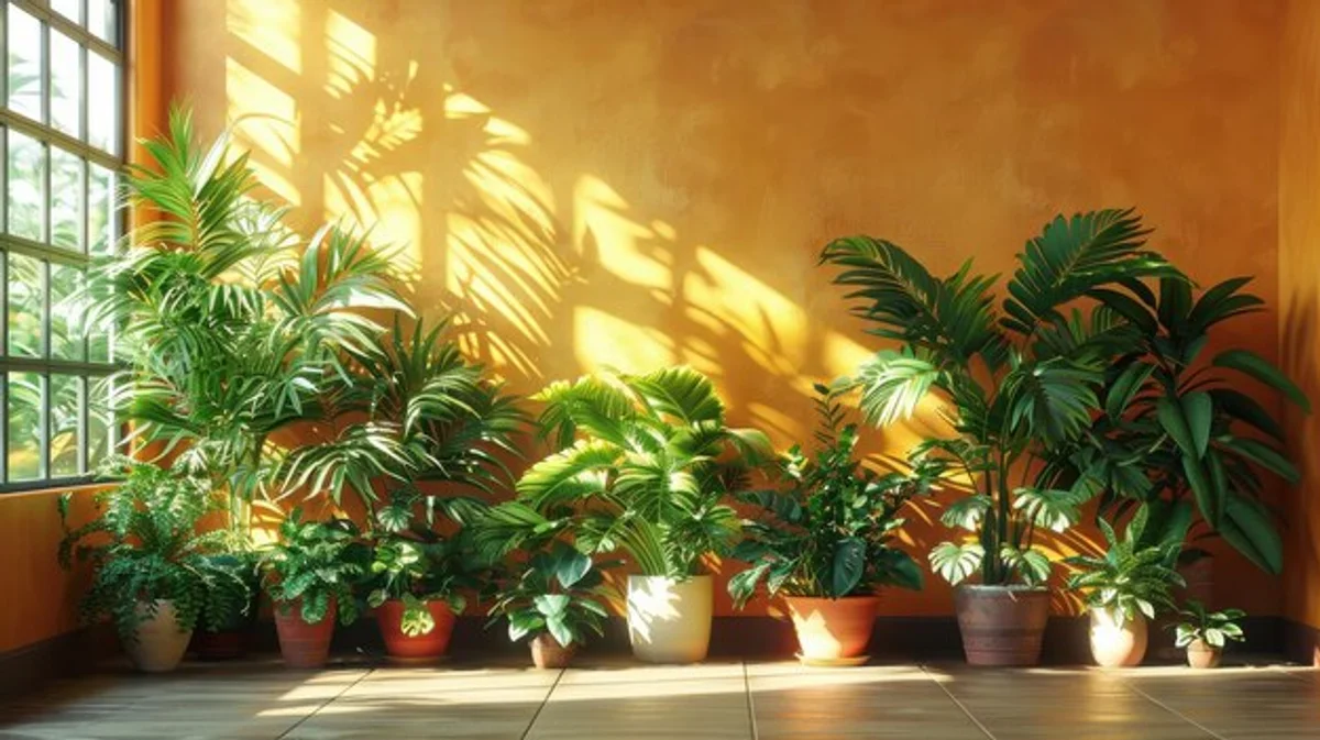 indoor plants clean air sunlight modern home