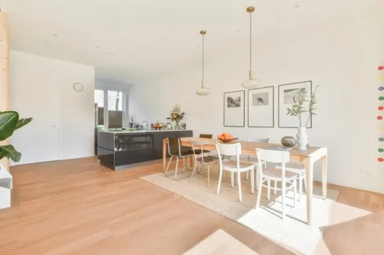 modern minimalist home interior tidy living room Germany