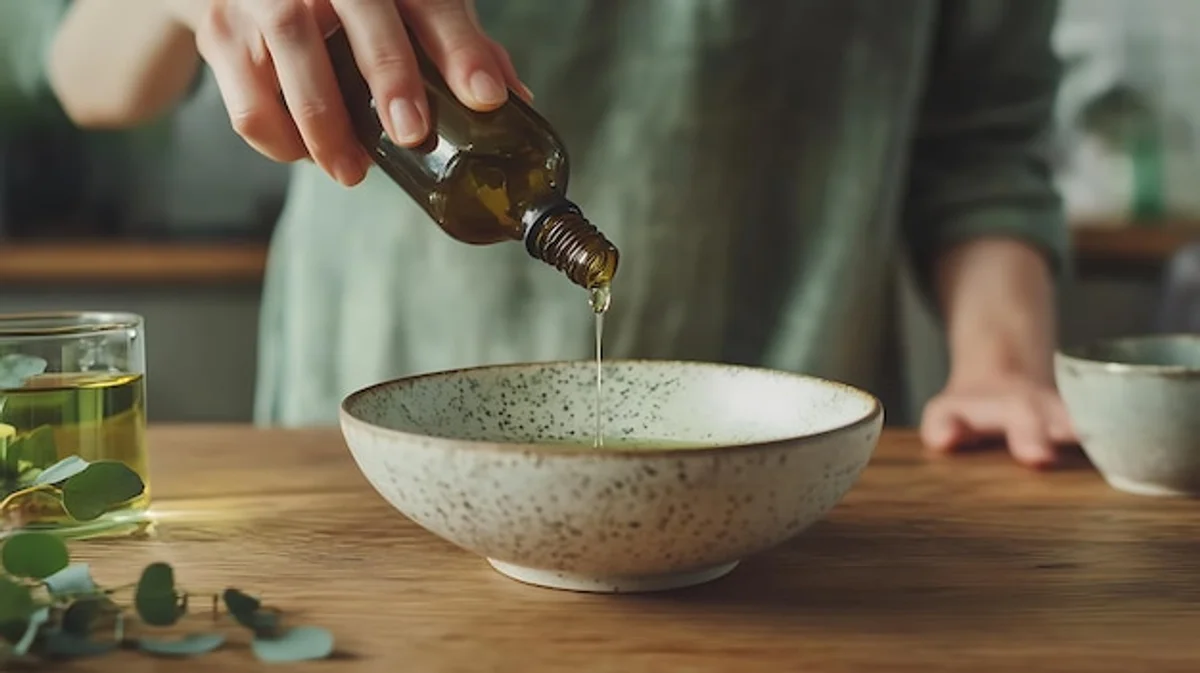woman self care olive oil jar natural