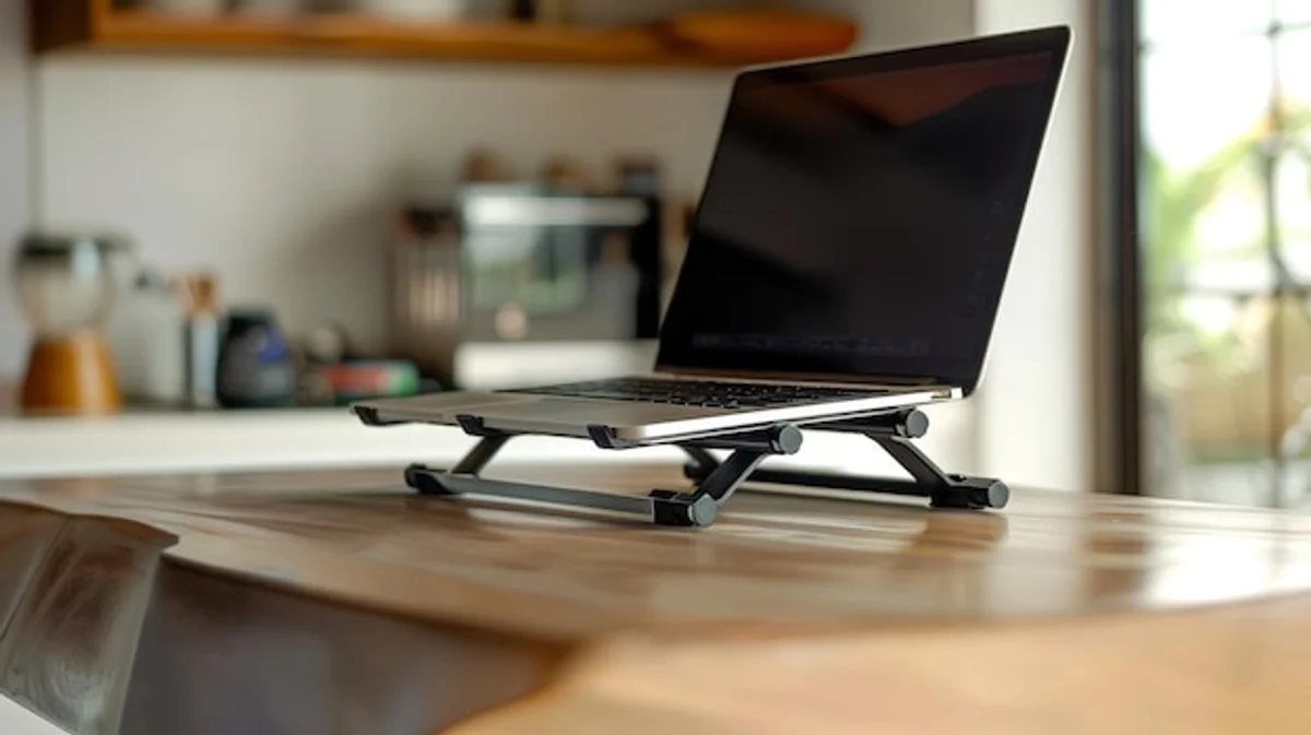Laptop cooling pad in use