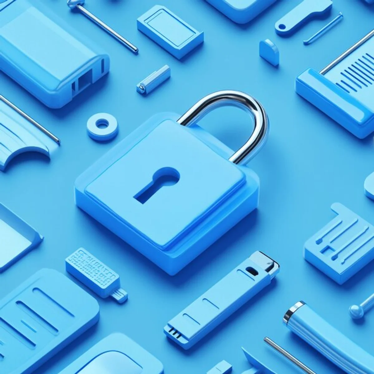 password manager app digital lock concept