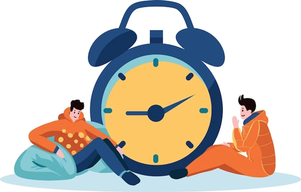 child calm bedtime routine with analog clock