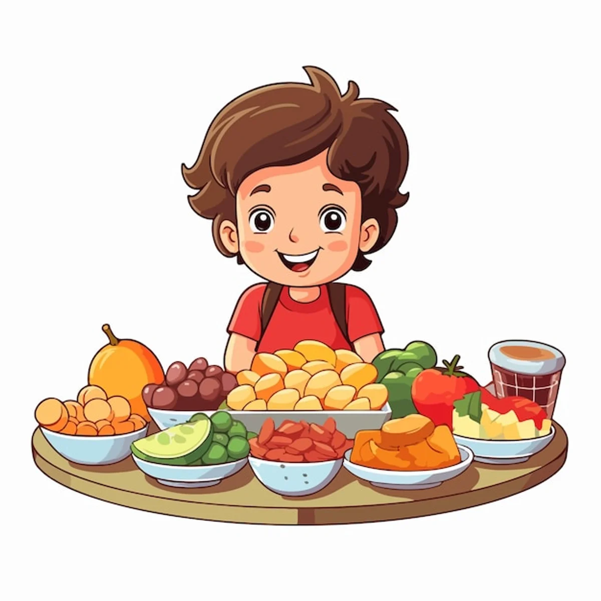 kids fun eating vegetables party colorful plate stock