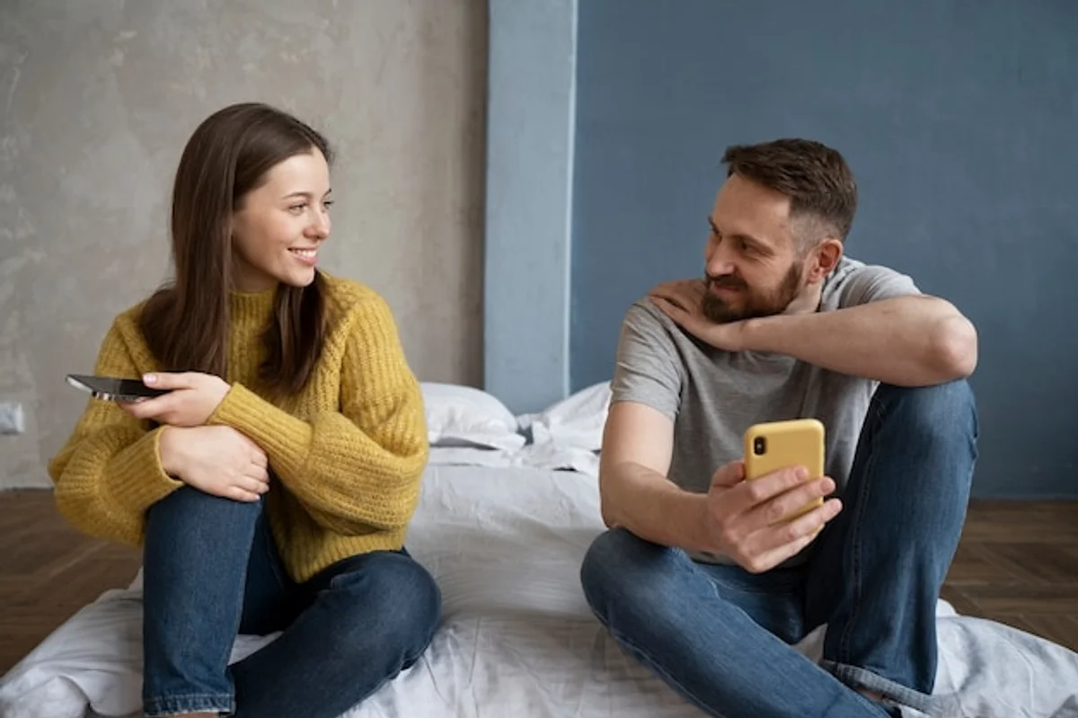 authentic couple communication in modern home