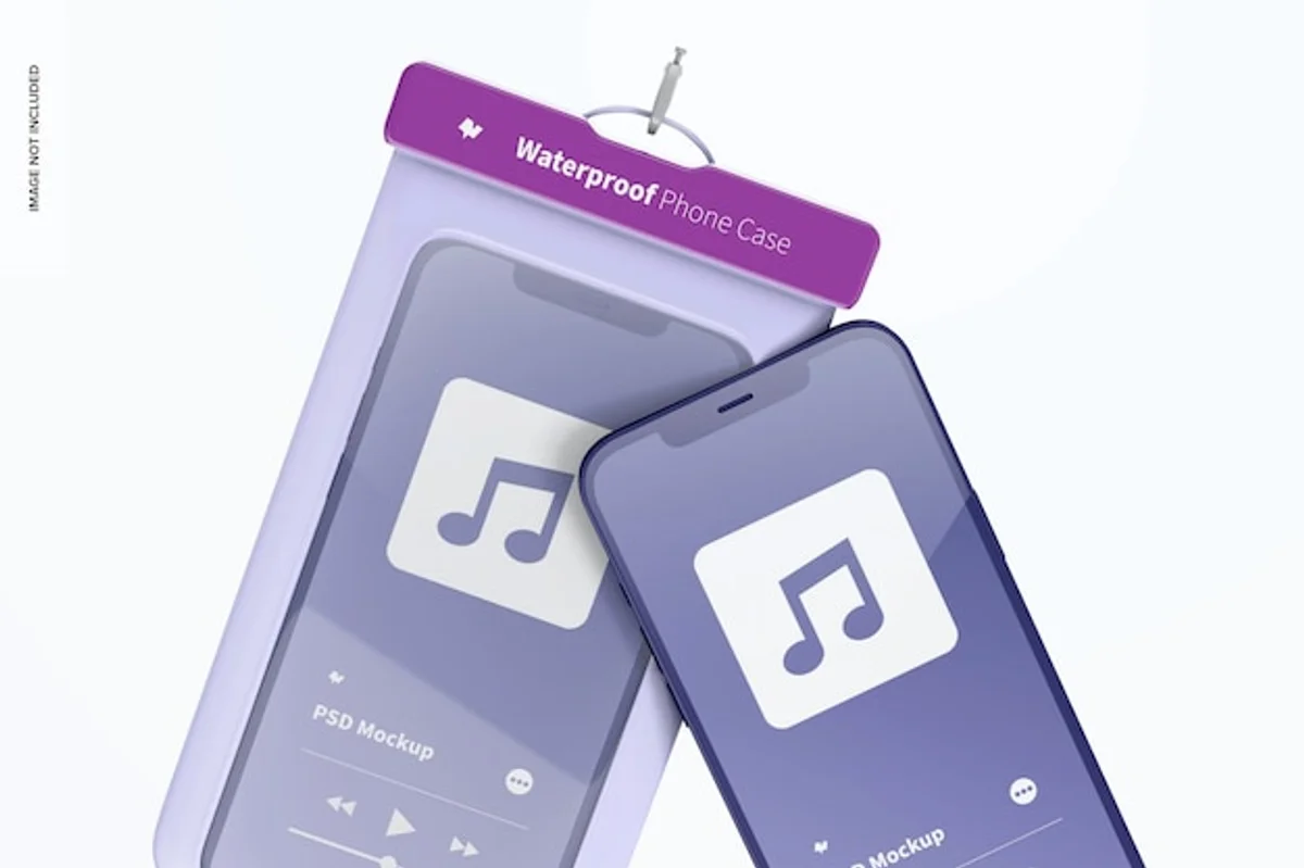 waterproof modern smartphone cases on table
