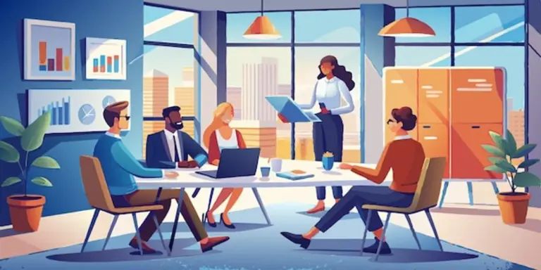 modern leadership diverse team brainstorming