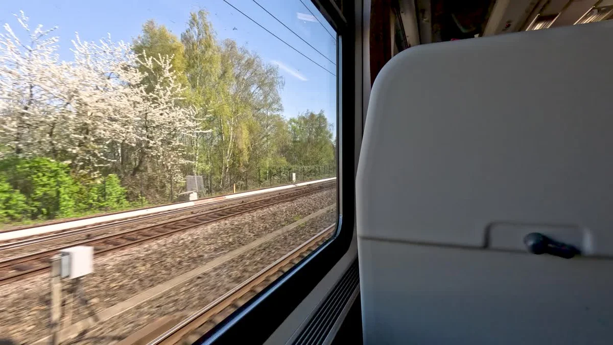 train journey scenic views germany