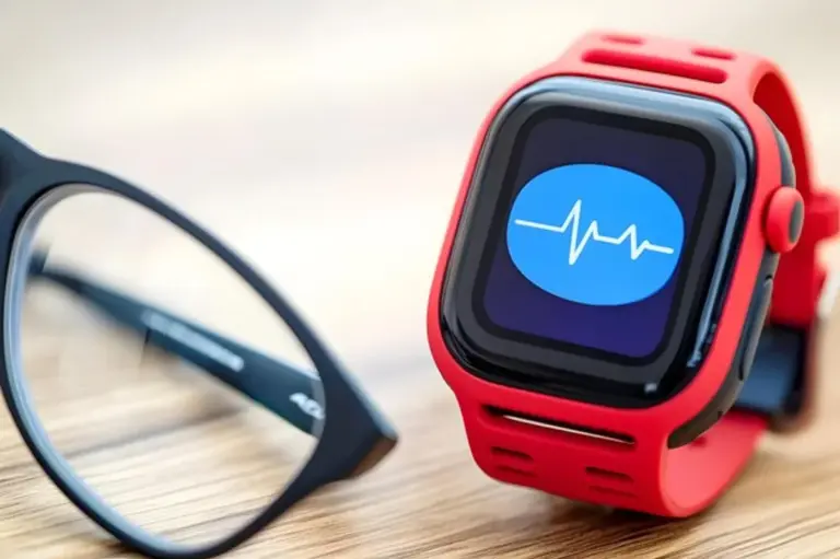 senior using smartwatch easy interface health reminder