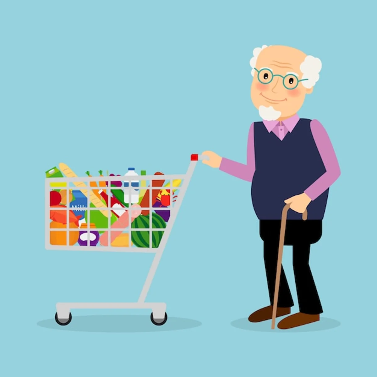 elderly grocery shopping discount Germany