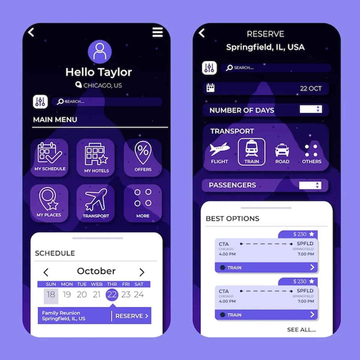 flight booking app tutorial screen Germany