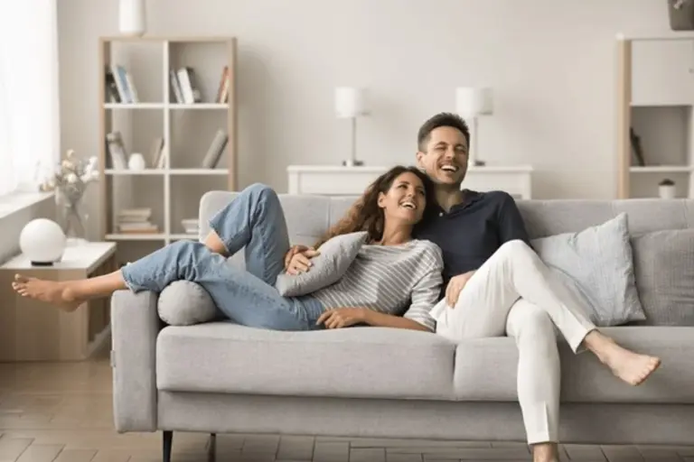 couple subtle daily gesture grateful connection living room
