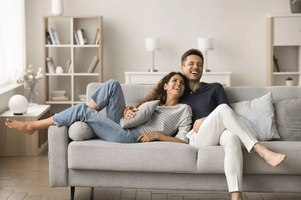 couple subtle daily gesture grateful connection living room