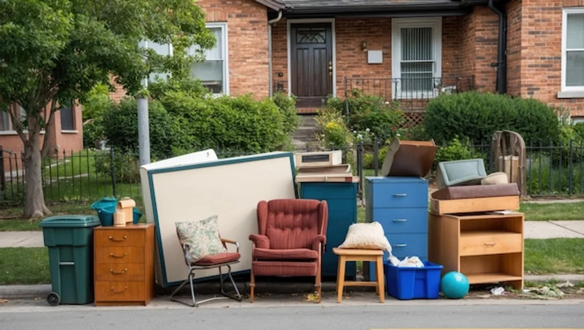 family recycling together at home in Germany