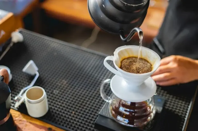 making perfect coffee water temperature close up