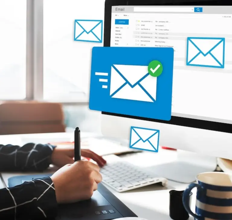 man checking suspicious email on laptop germany