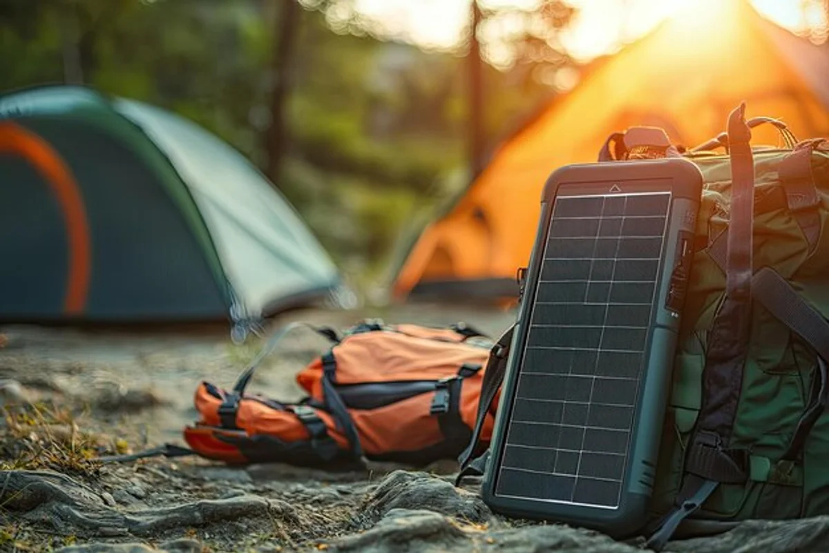 foldable solar charger outdoor hiking smartphone