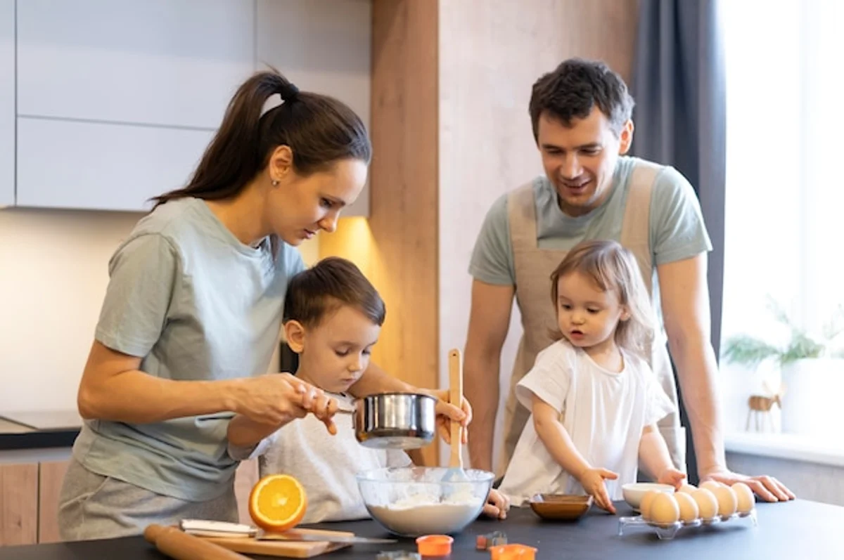 gentle parenting real discussion parent child talking kitchen evening