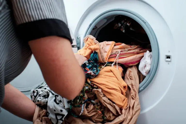 overloaded washing machine with mildew