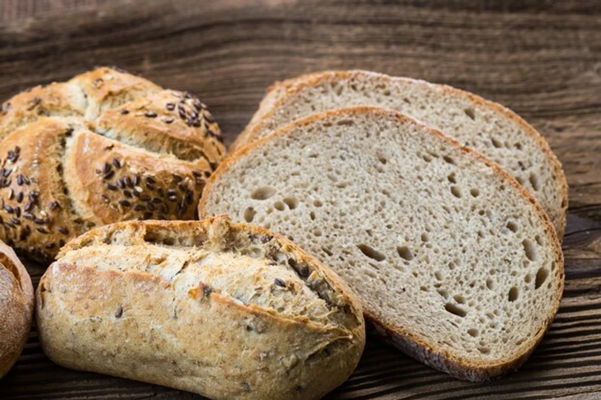 fresh german bread on kitchen table
