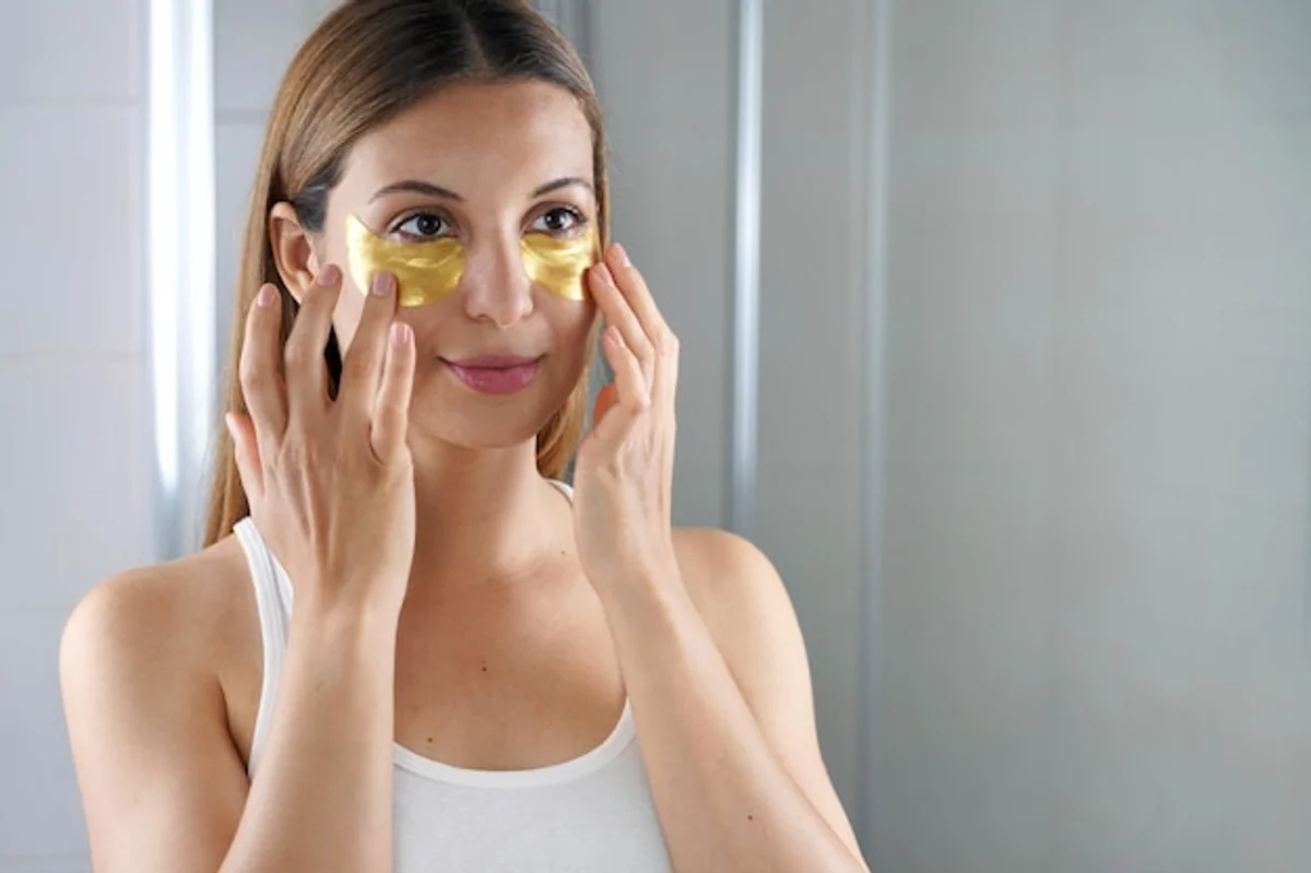 woman honey face mask skincare bathroom