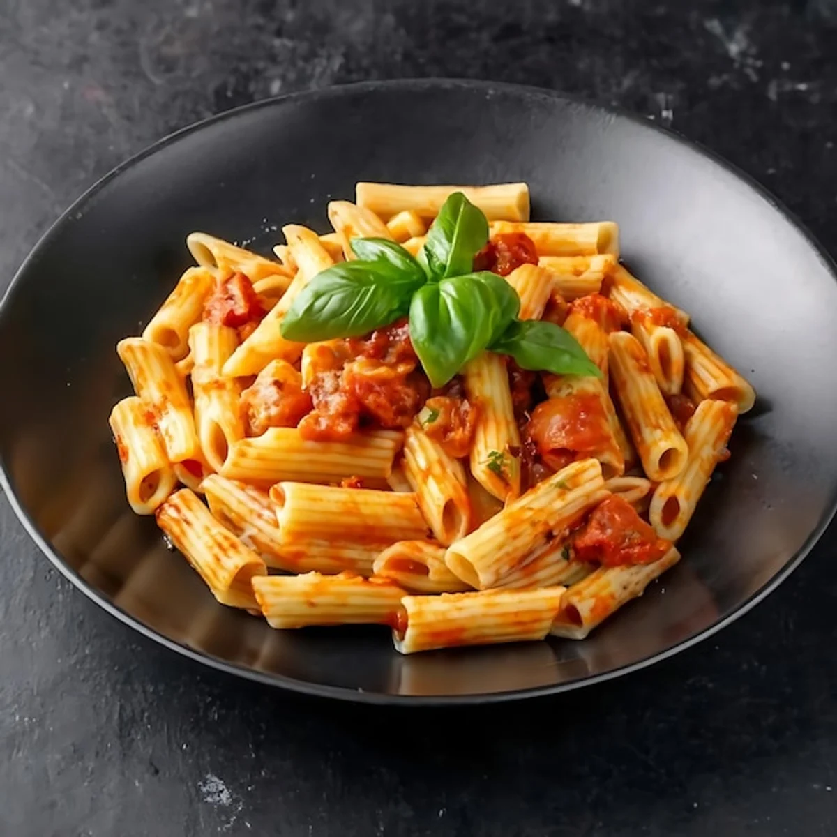 close up perfect al dente pasta Italian restaurant style