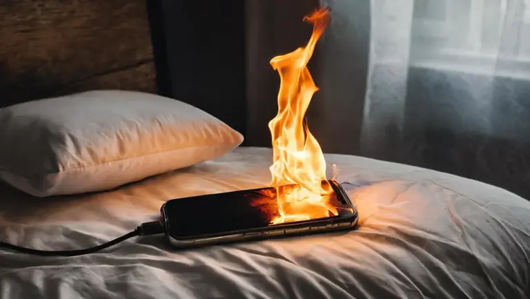 charging phone overnight risk fire German home