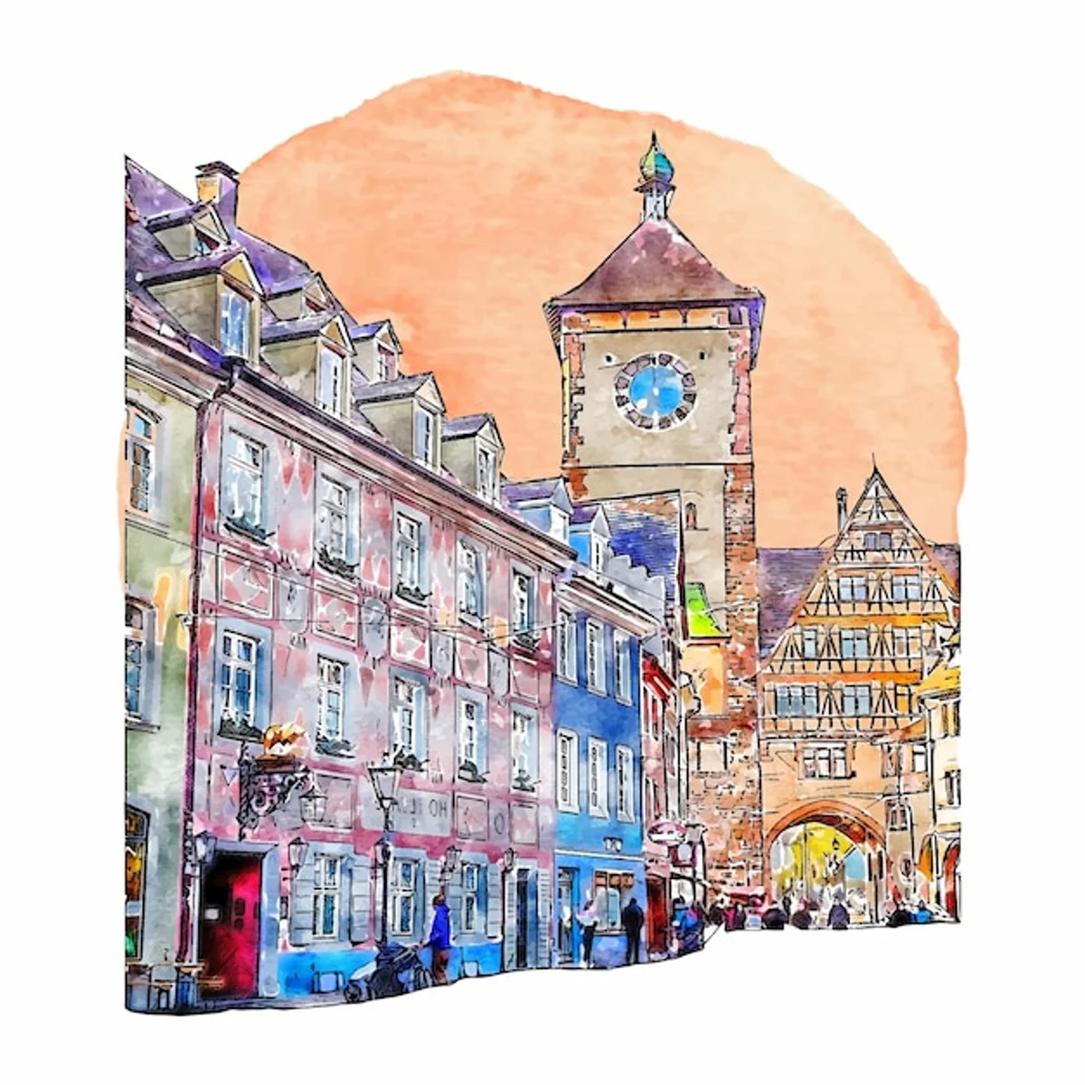 close up watercolor painting germany artist workspace