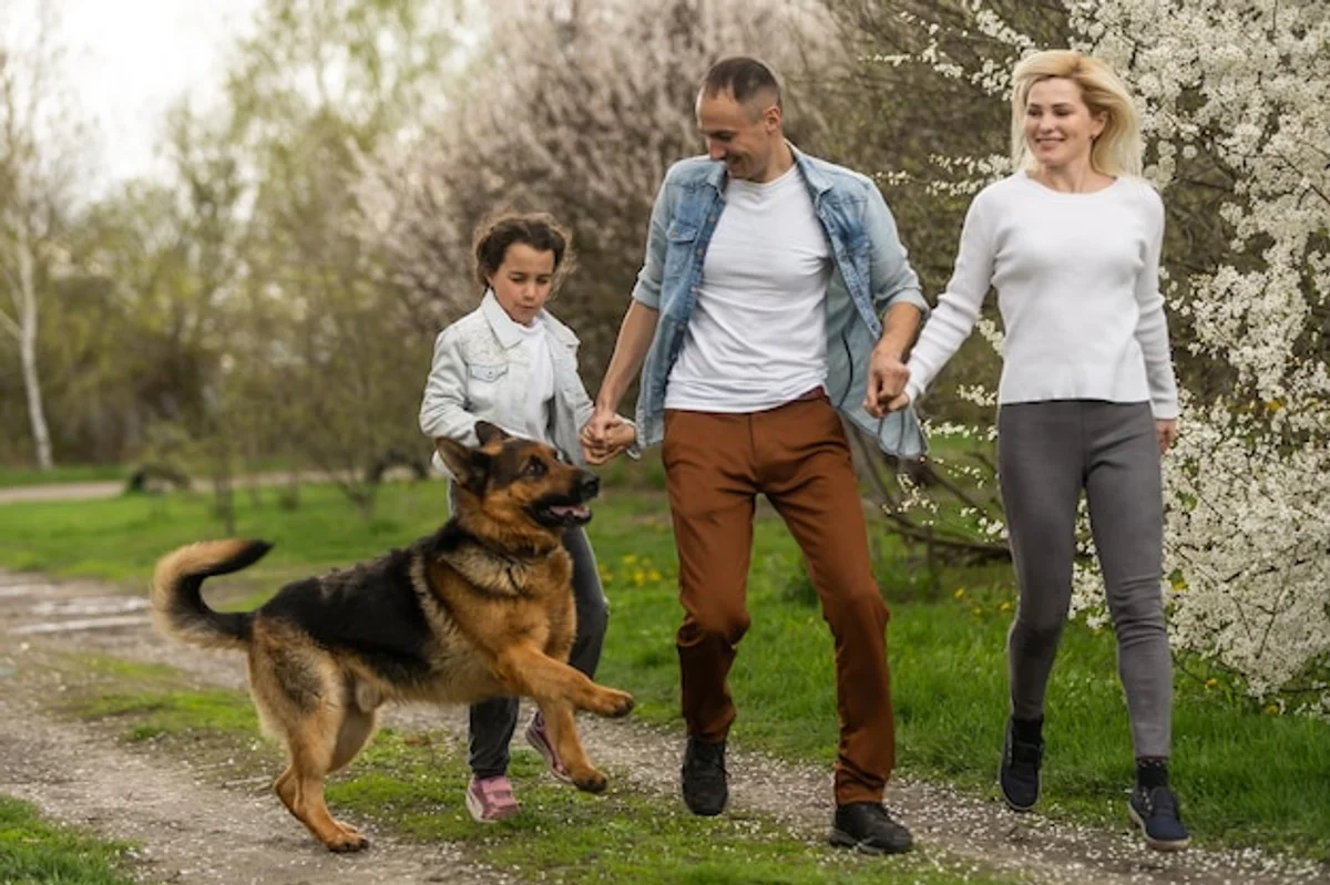 older parents enjoying playful moments with young children germany