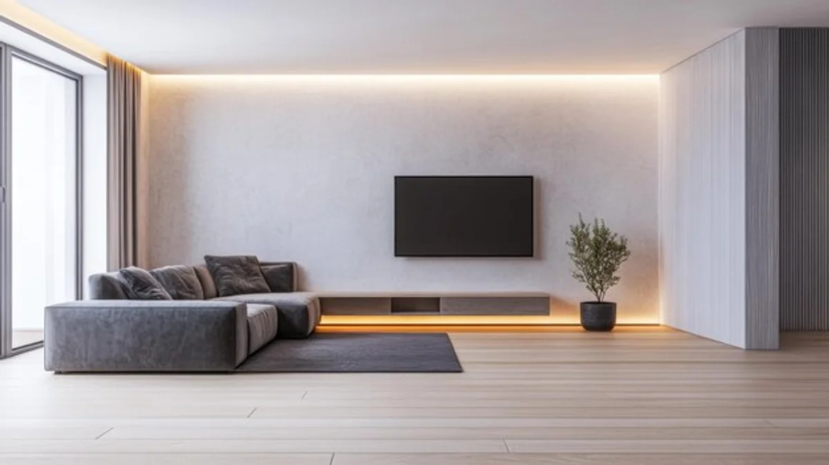 modern smart lighting living room minimalistic