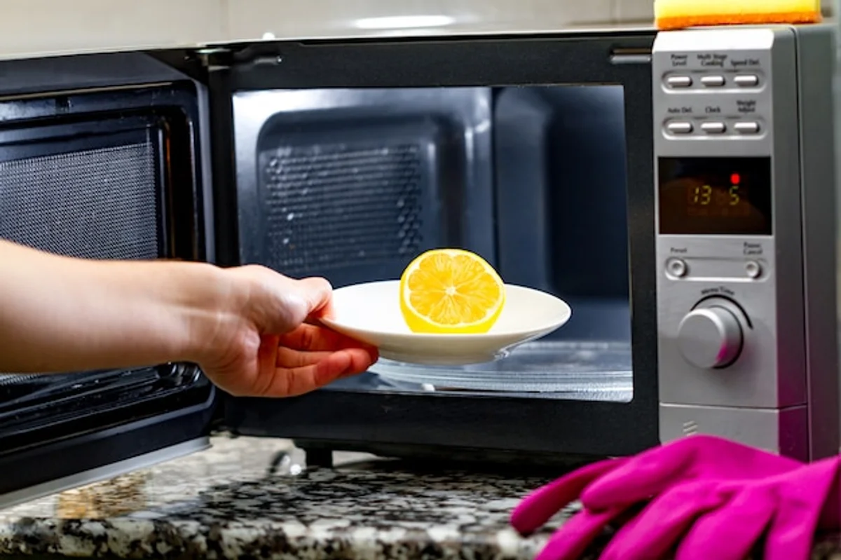microwave cleaning lemon kitchen routine