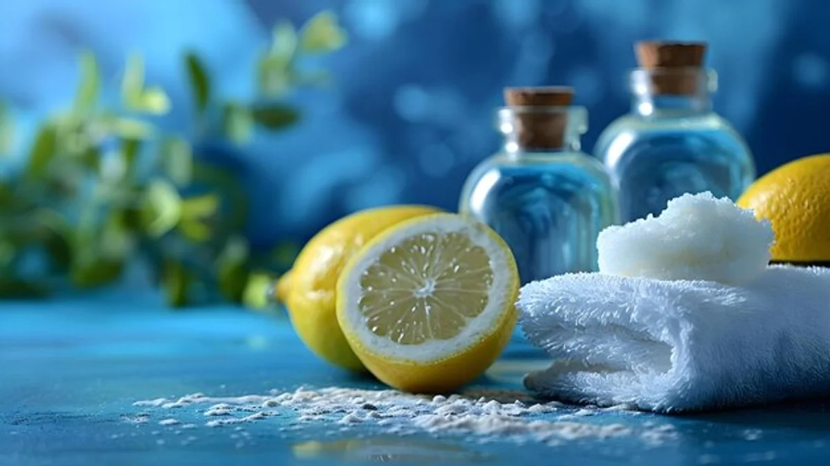 homemade natural bathroom cleaner lemon