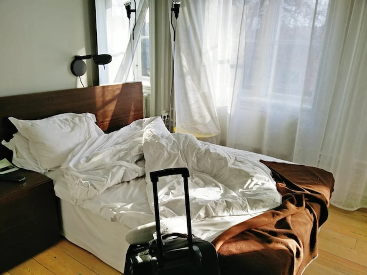 modern hotel room germany comfortable bed travel
