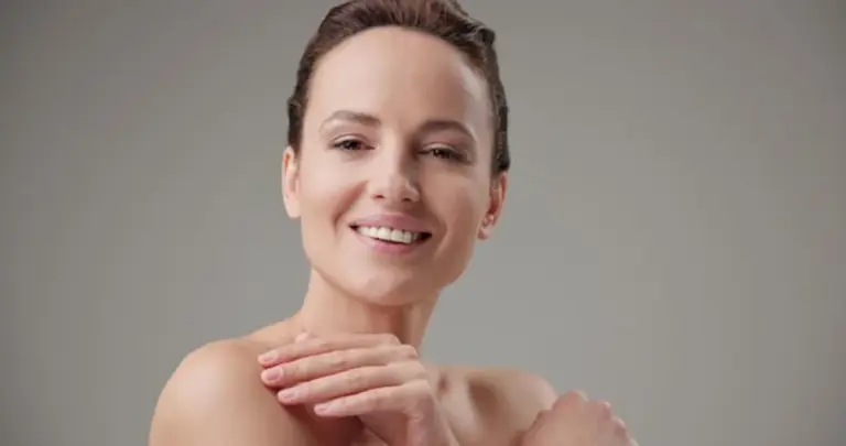 middle-aged woman facial yoga youthful skin home routine