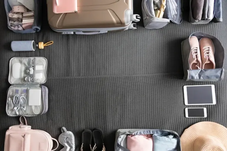 organized travel suitcase minimalist vacation packing