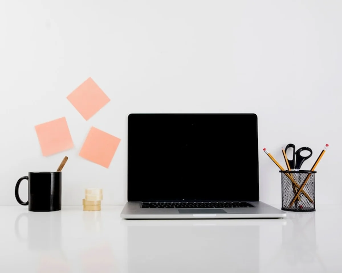 self reflection job application office desk notebook