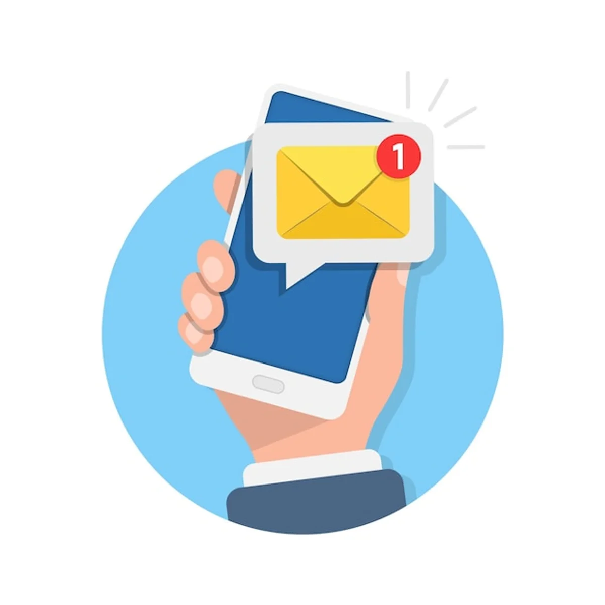 update notification on smartphone hands germany