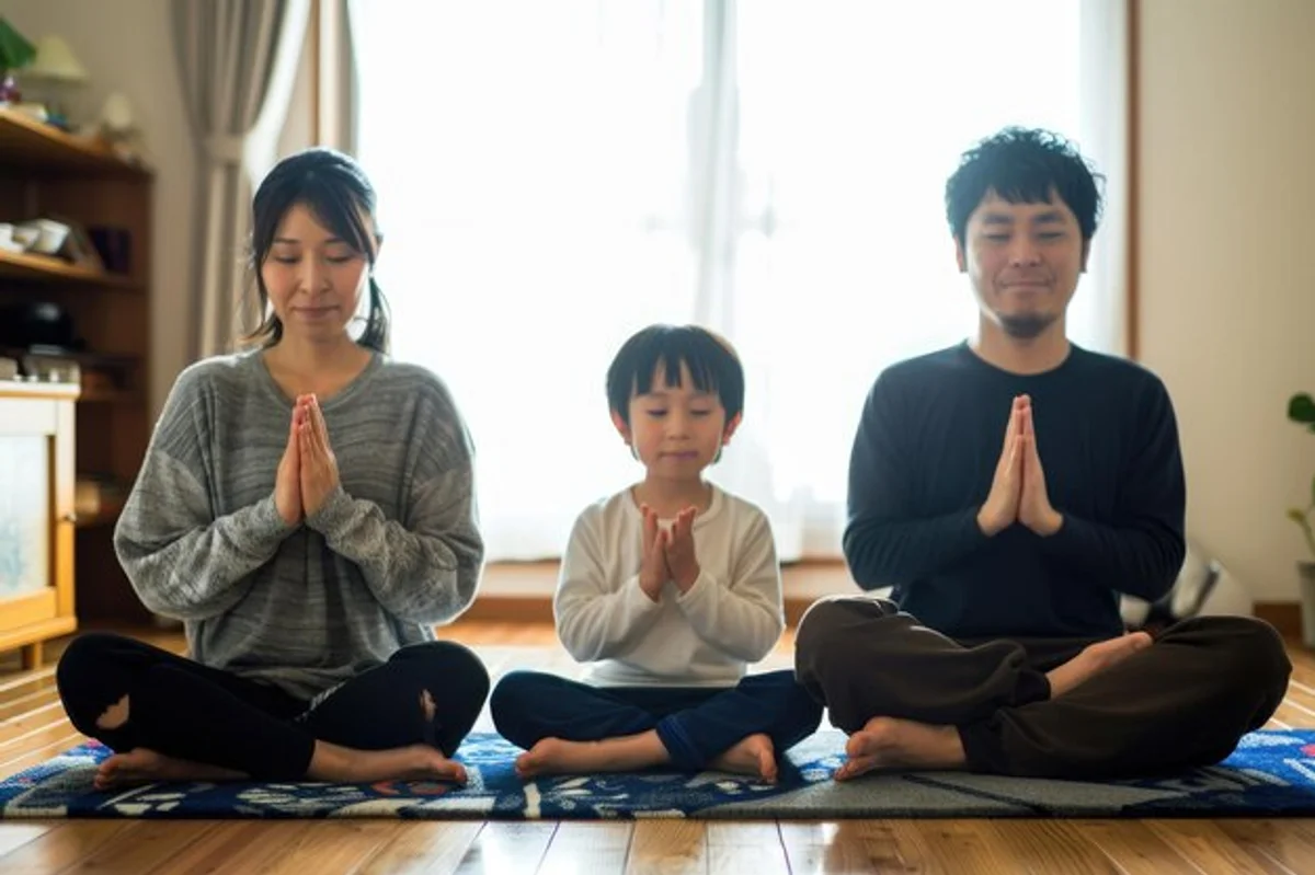kids mindful meditation family routine morning
