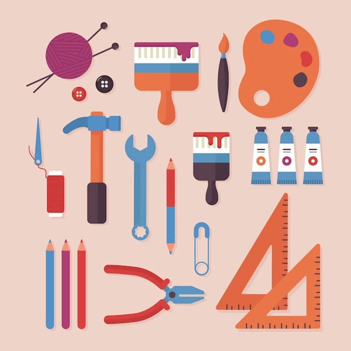 restoring old paintbrushes creative workspace