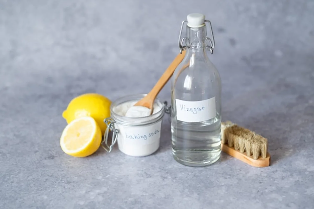 lemon vinegar baking soda cleaning natural