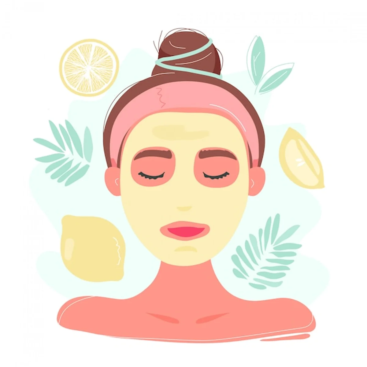 DIY facial mask natural glow female hands