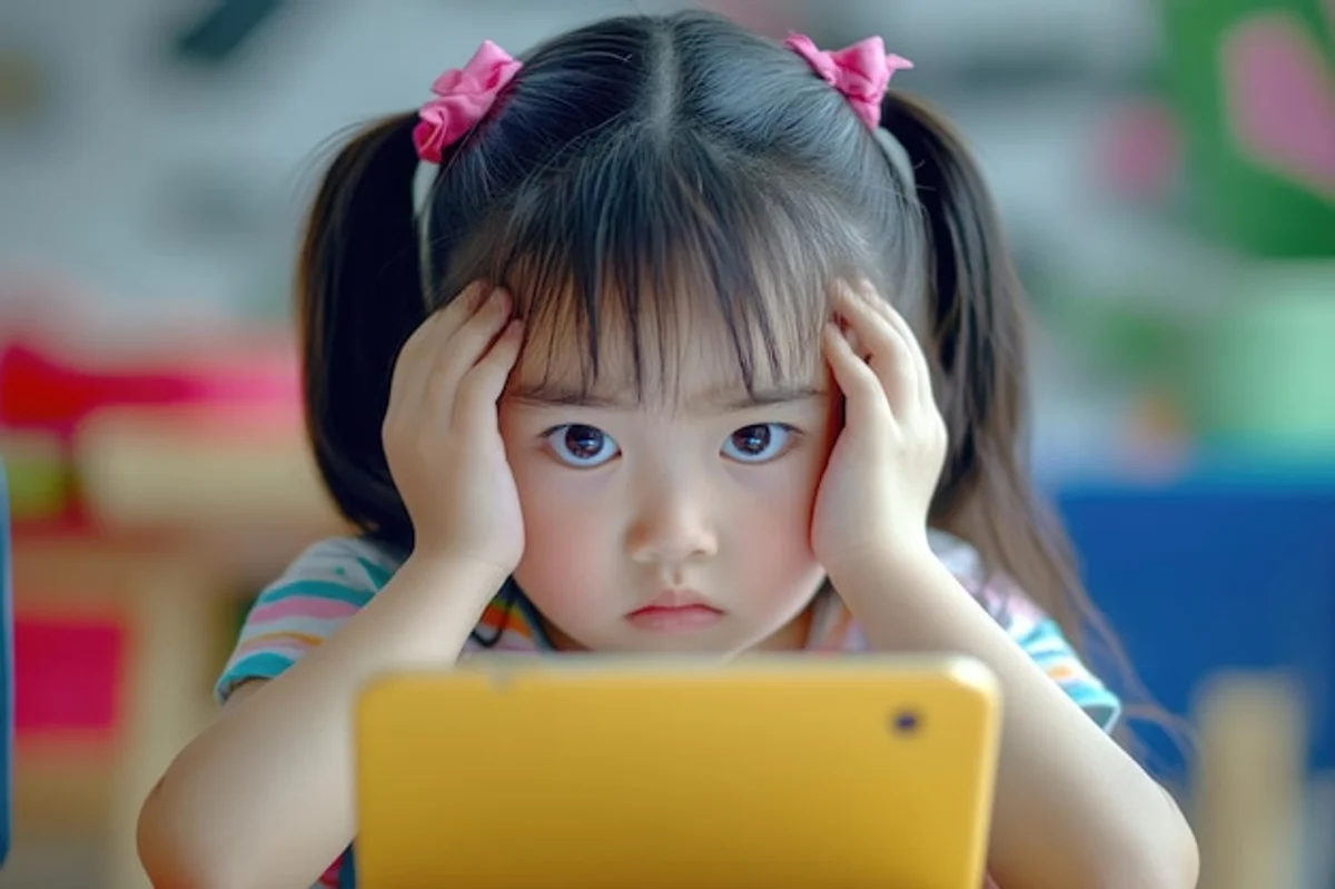 child eye strain digital devices